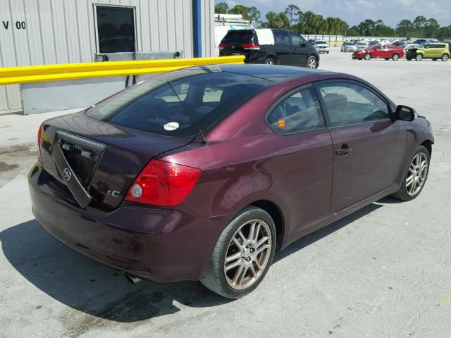JTKDE177350039130 - 2005 TOYOTA SCION TC 勃艮第红 照片 4