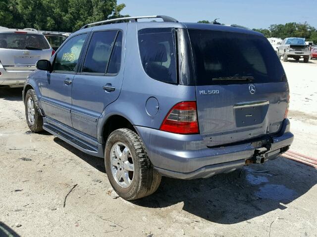 4JGAB75E05A532843 - 2005 MERCEDES-BENZ ML 500 BLUE photo 3