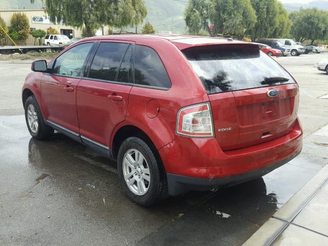 2FMDK38CX8BA40040 - 2008 FORD EDGE SEL RED photo 3