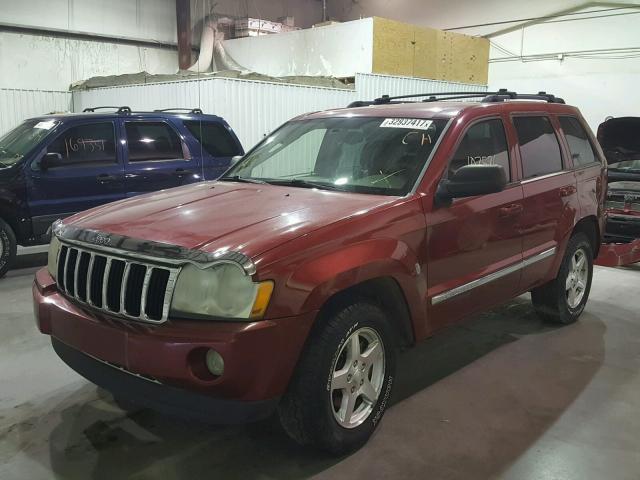 1J4HS58N85C696732 - 2005 JEEP GRAND CHER RED photo 2