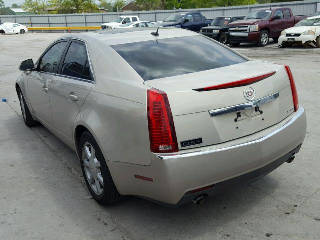 1G6DF577980178696 - 2008 CADILLAC CTS BEIGE photo 3