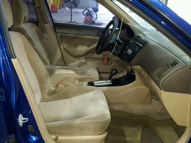 2HGES16324H589675 - 2004 HONDA CIVIC DX V BLUE photo 5