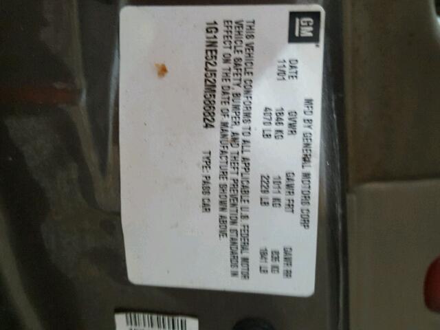 1G1NE52J52M586824 - 2002 CHEVROLET MALIBU LS GOLD photo 10