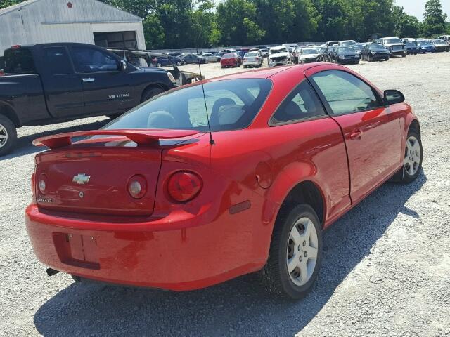 1G1AK15F777200630 - 2007 CHEVROLET COBALT LS RED photo 4