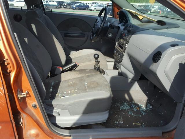 KL1TD62645B442076 - 2005 CHEVROLET AVEO BASE Қызғылт сары фото 5