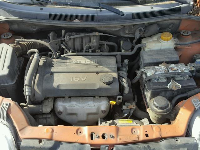 KL1TD62645B442076 - 2005 CHEVROLET AVEO BASE Қызғылт сары фото 7