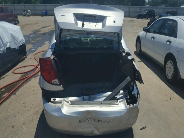 1G8AZ55F86Z164292 - 2006 SATURN ION LEVEL SILVER photo 9