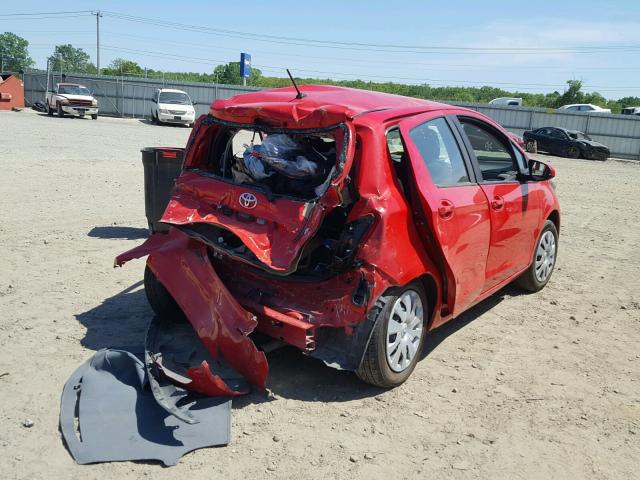 VNKKTUD38GA067131 - 2016 TOYOTA YARIS L RED photo 4