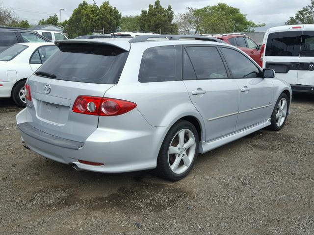 1YVHP82D445N75640 - 2004 MAZDA 6 S SILVER photo 4