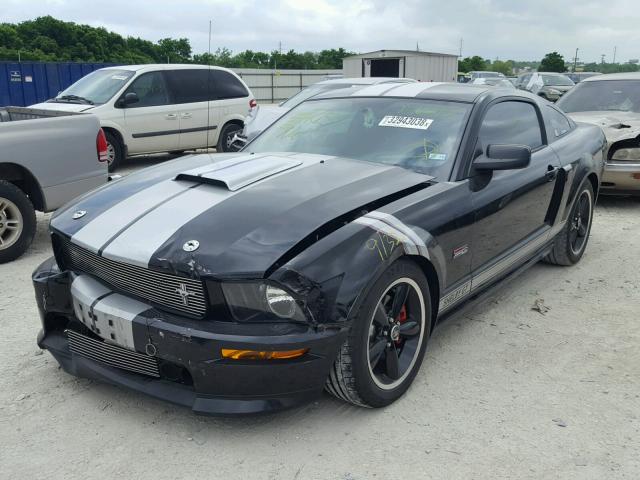 1ZVHT82H575290595 - 2007 FORD MUSTANG GT BLACK photo 2