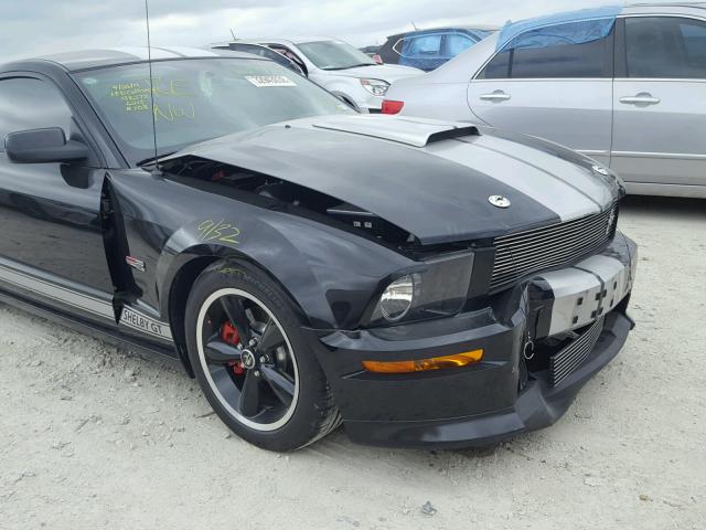 1ZVHT82H575290595 - 2007 FORD MUSTANG GT BLACK photo 9