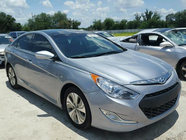 KMHEC4A49FA122800 - 2015 HYUNDAI SONATA HYB SILVER photo 1