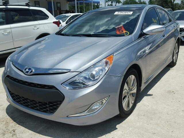 KMHEC4A49FA122800 - 2015 HYUNDAI SONATA HYB SILVER photo 2