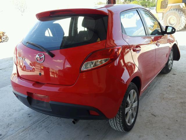 JM1DE1LY9C0135475 - 2012 MAZDA MAZDA2 RED photo 4