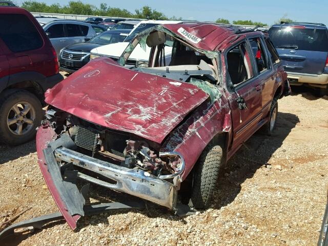 1FMZU34E6WZB50729 - 1998 FORD EXPLORER MAROON photo 2