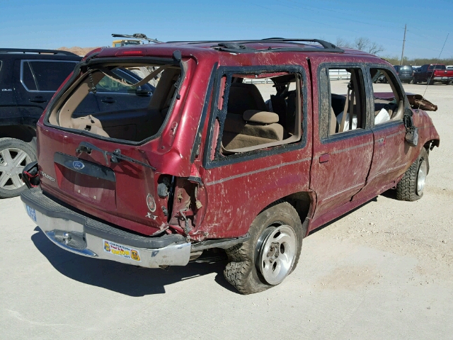 1FMZU34E6WZB50729 - 1998 FORD EXPLORER MAROON photo 4