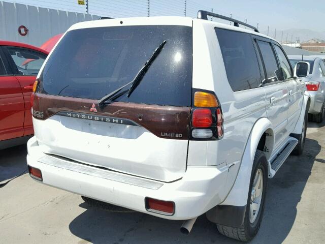 JA4LS41R81P065421 - 2001 MITSUBISHI MONTERO SP WHITE photo 4