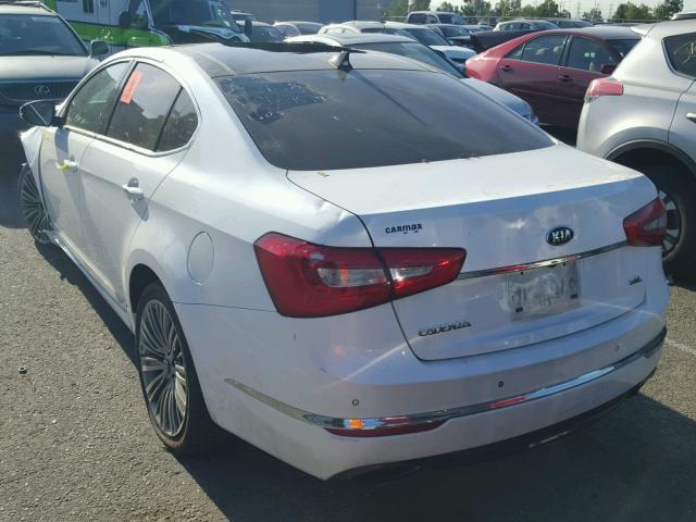 KNALN4D75F5169131 - 2015 KIA CADENZA PR WHITE photo 3