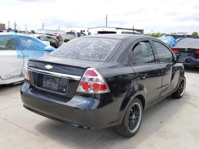 KL1TG5DE5AB105822 - 2010 CHEVROLET AVEO LT BLACK photo 4