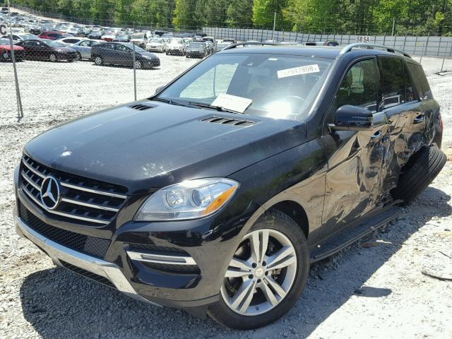 4JGDA5HB8EA385533 - 2014 MERCEDES-BENZ ML 350 4MA BLACK photo 2