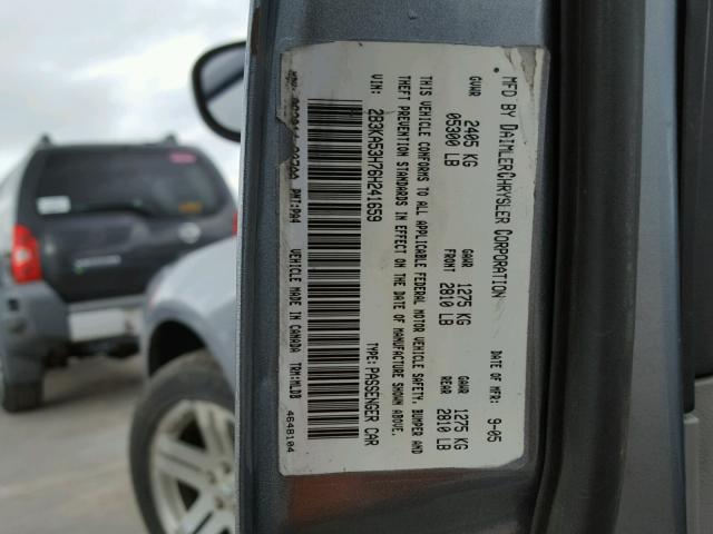 2B3KA53H76H241659 - 2006 DODGE CHARGER R/ BLUE photo 10