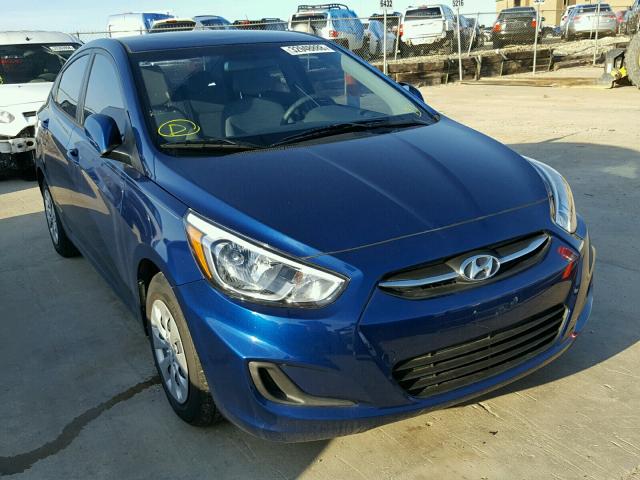 KMHCT4AE8GU989461 - 2016 HYUNDAI ACCENT SE BLUE photo 1