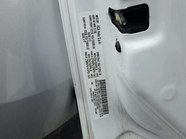 ZFBERFAT4G6C22075 - 2016 RAM PROMASTER 白色 照片 10