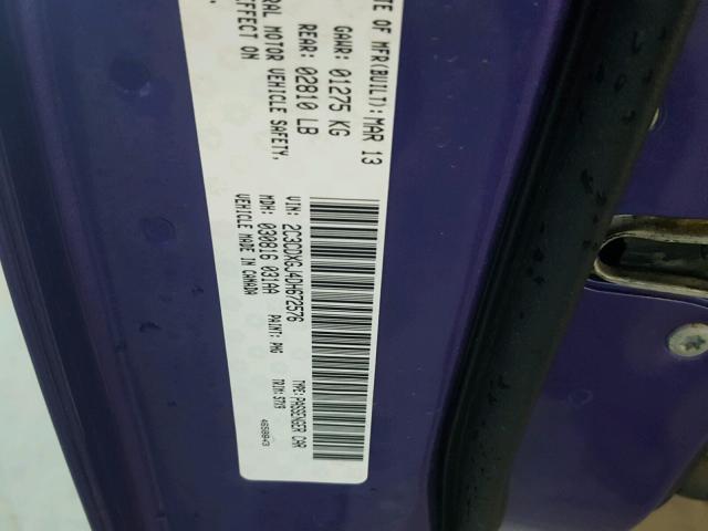 2C3CDXGJ4DH672576 - 2013 DODGE CHARGER SU PURPLE photo 10