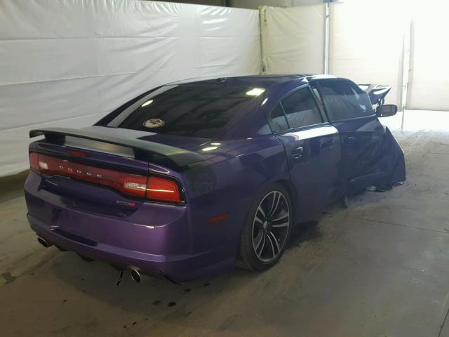 2C3CDXGJ4DH672576 - 2013 DODGE CHARGER SU PURPLE photo 4