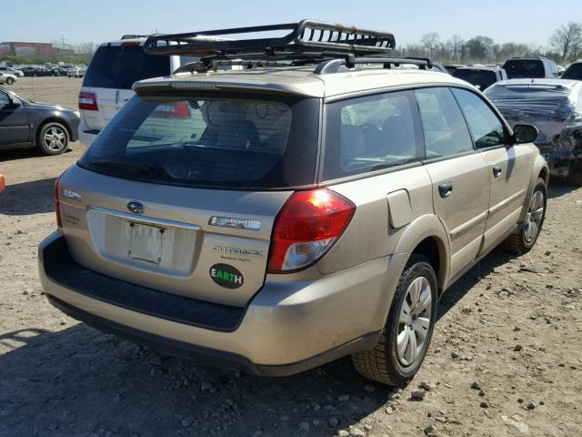 4S4BP60CX87352955 - 2008 SUBARU OUTBACK GOLD photo 4