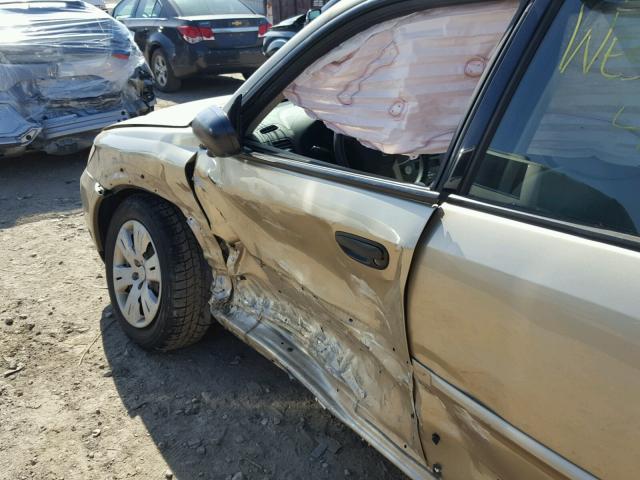 4S4BP60CX87352955 - 2008 SUBARU OUTBACK GOLD photo 9