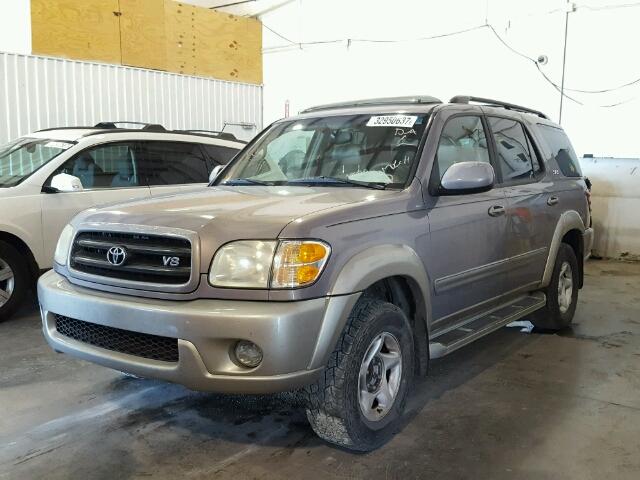 5TDZT34A52S137020 - 2002 TOYOTA SEQUOIA SR GRAY photo 2