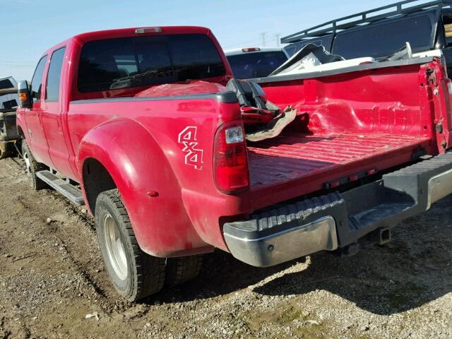 1FT8W3DT7BEA93788 - 2011 FORD F350 SUPER RED photo 3