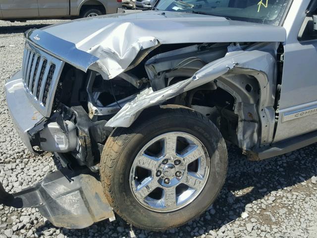 1J8HH68217C655273 - 2007 JEEP COMMANDER SILVER photo 10