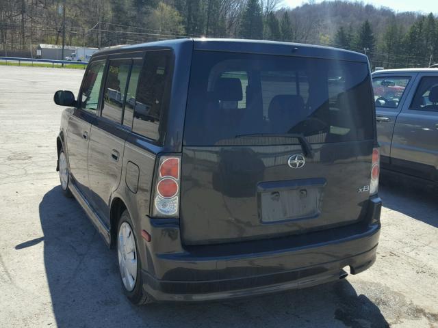 JTLKT324664084705 - 2006 TOYOTA SCION XB BLACK photo 3