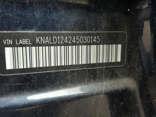 KNALD124245030145 - 2004 KIA AMANTI BLUE photo 10