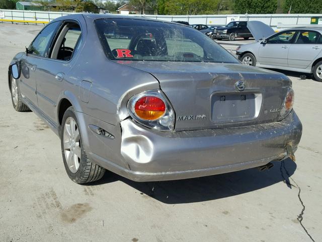 JN1DA31A22T301431 - 2002 NISSAN MAXIMA GLE SILVER photo 3