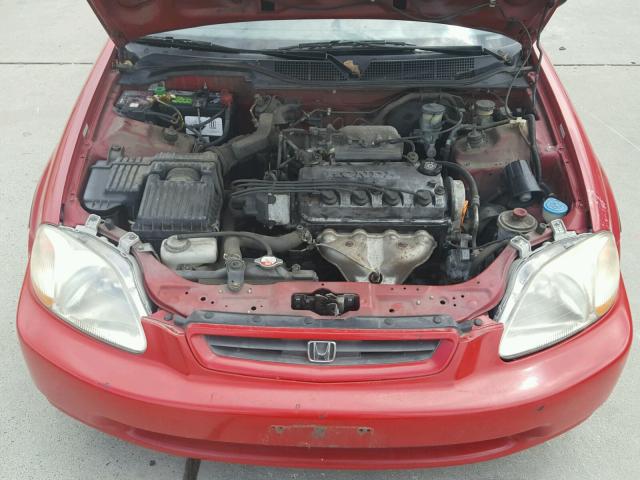 1HGEJ7124VL064576 - 1997 HONDA CIVIC HX RED photo 7