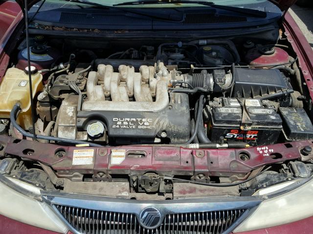 1MEFM66L0WK651191 - 1998 MERCURY MYSTIQUE L MAROON photo 7