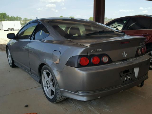 JH4DC53005S003914 - 2005 ACURA RSX TYPE-S GRAY photo 3