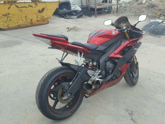 JYARJ12E17A016310 - 2007 YAMAHA YZFR6 L RED photo 4