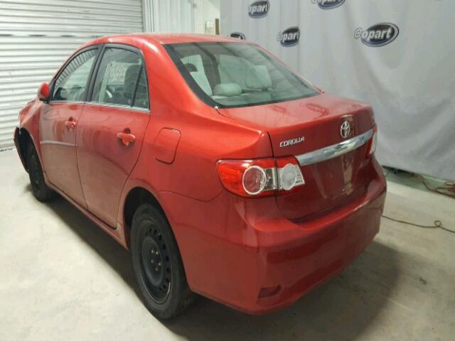 5YFBU4EE0DP156334 - 2013 TOYOTA COROLLA RED photo 3