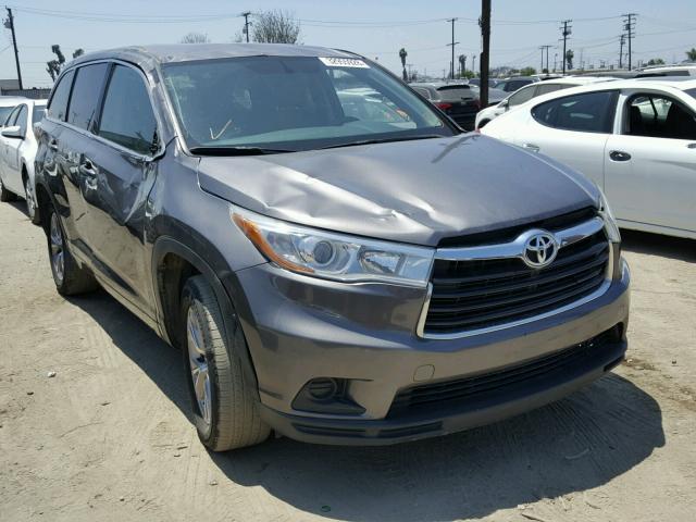 5TDZKRFH2FS112940 - 2015 TOYOTA HIGHLANDER GRAY photo 1