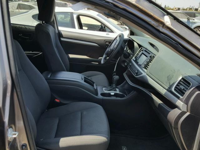 5TDZKRFH2FS112940 - 2015 TOYOTA HIGHLANDER GRAY photo 5