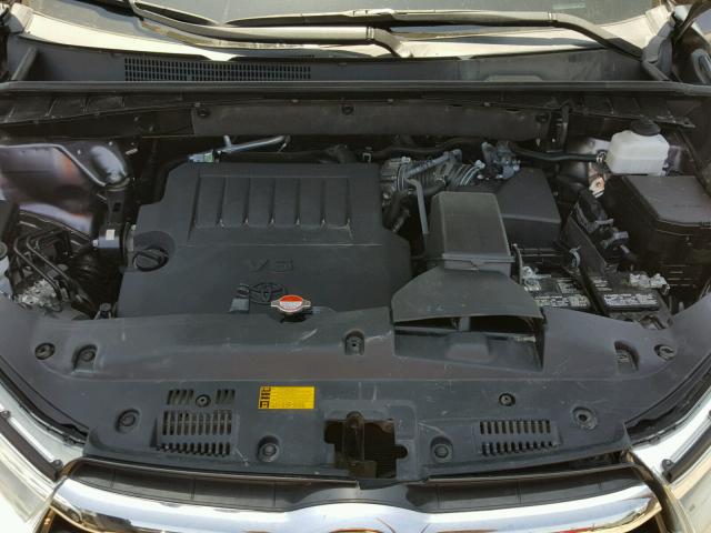 5TDZKRFH2FS112940 - 2015 TOYOTA HIGHLANDER GRAY photo 7