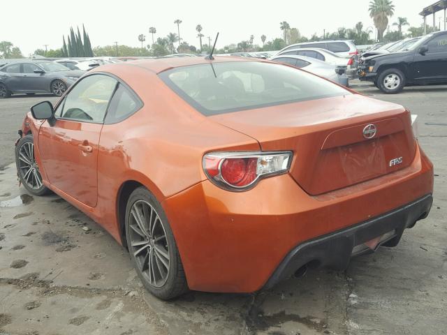 JF1ZNAA18D2710947 - 2013 TOYOTA SCION FR-S ORANGE photo 3