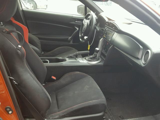 JF1ZNAA18D2710947 - 2013 TOYOTA SCION FR-S ORANGE photo 5