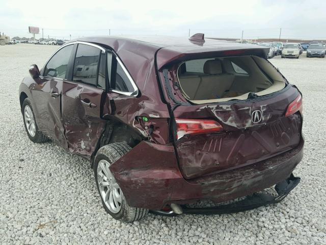 5J8TB3H39HL000856 - 2017 ACURA RDX BASE MAROON photo 3