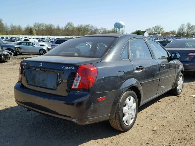 KL5JD56ZX7K602775 - 2007 SUZUKI FORENZA BA BLACK photo 4