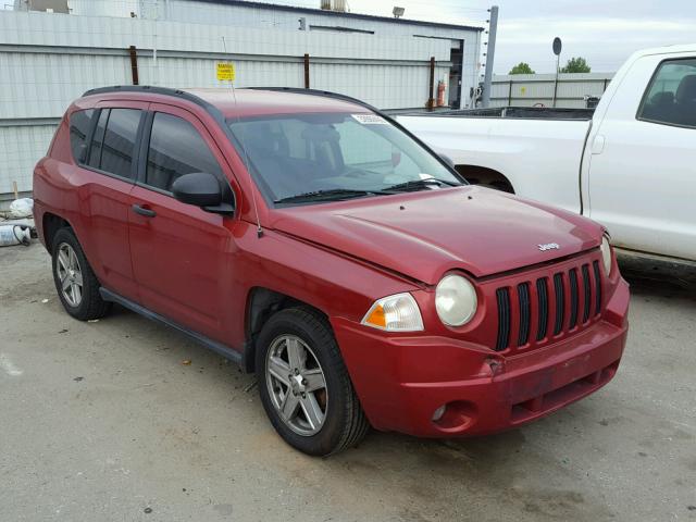 1J8FF47W87D597016 - 2007 JEEP COMPASS RED photo 1